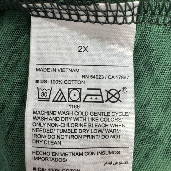 Old Navy Everyday Tee Womens 2X Green Dark Floral Cotton CottageCore Boho Modest - Picture 6 of 6